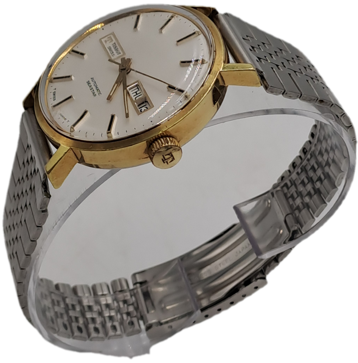 Vintage Swiss Tissot Seastar Day-Date Automatic Watch -Working-Casio strap