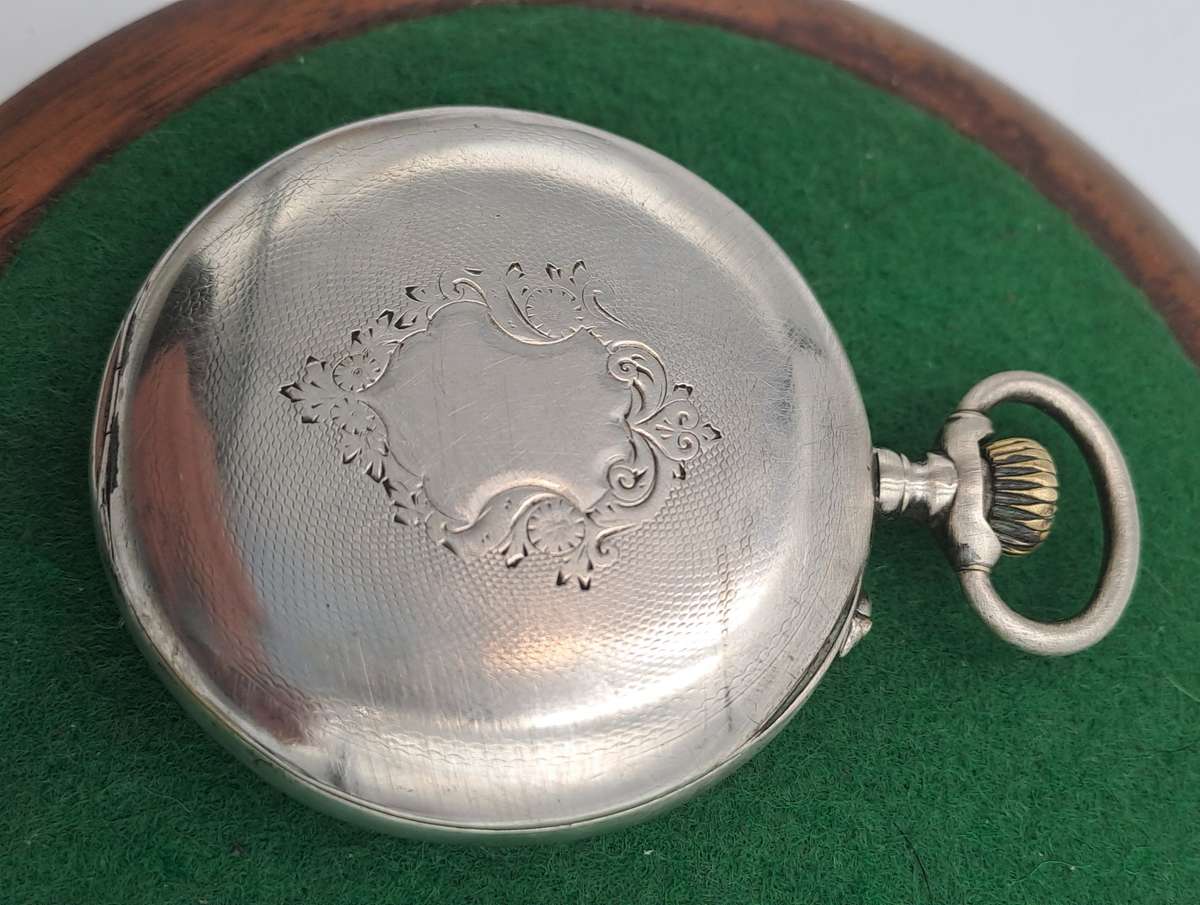 Antique Cyrus GT Pocket watch with .800 Silver case -Working