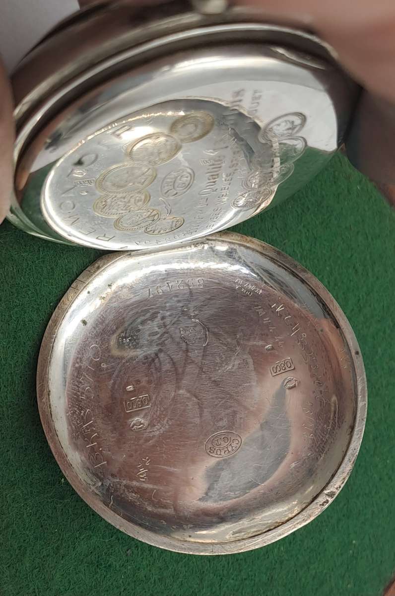 Antique Cyrus GT Pocket watch with .800 Silver case -Working