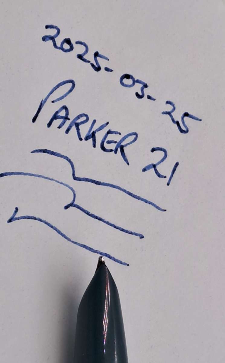 Vintage Parker 21  Fountain Pen with squuese Converter -INK tested