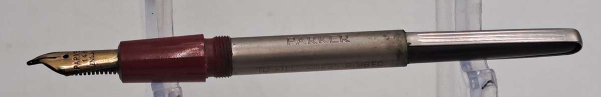 Vintage Ladies Parker 14kt Gold Nib Fountain Pen with squuese Converter -INK tested- 12,5cm