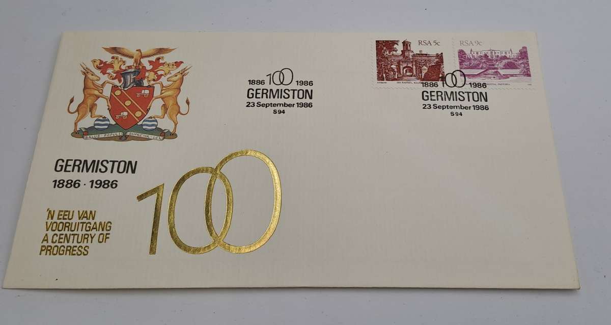 1886-1986 Germiston 100 Year a Century of Progress First Day Cover (3 available)