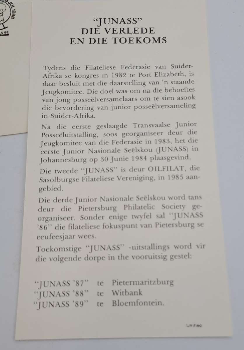 1986 RSA Pietersburg Centenary Commemorative Cover(1 available)