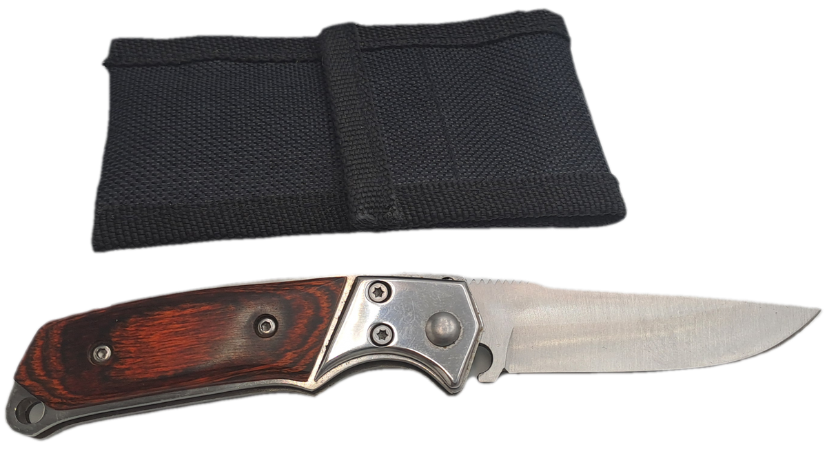 Small Pocket Knife with flick action in Canvas pouch- &,5cm closed