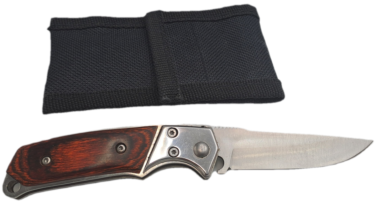 Small Pocket Knife with flick action in Canvas pouch- &,5cm closed