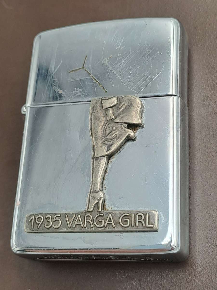1993 Zippo Lighter with ONLY the Bottom Half of the 1835 Varga Girl -Need a service