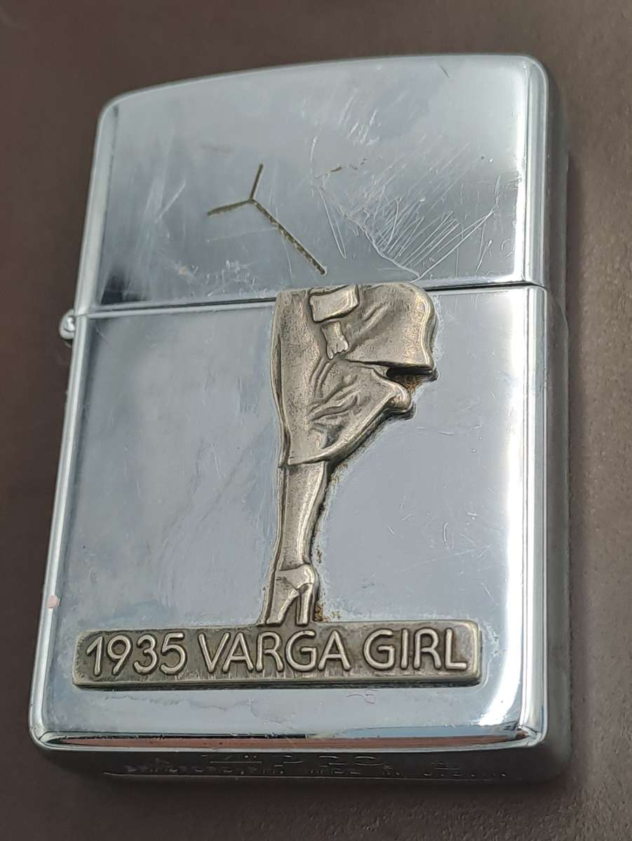1993 Zippo Lighter with ONLY the Bottom Half of the 1835 Varga Girl -Need a service