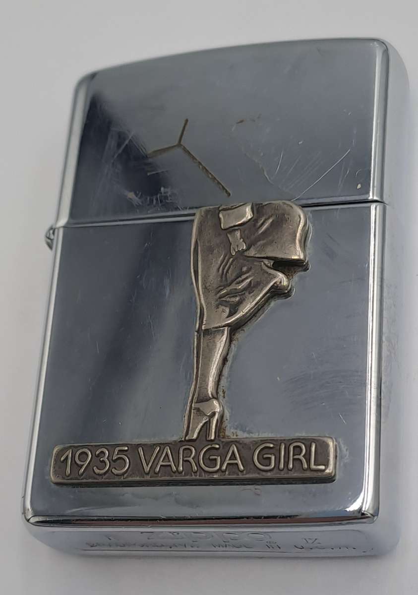 1993 Zippo Lighter with ONLY the Bottom Half of the 1835 Varga Girl -Need a service