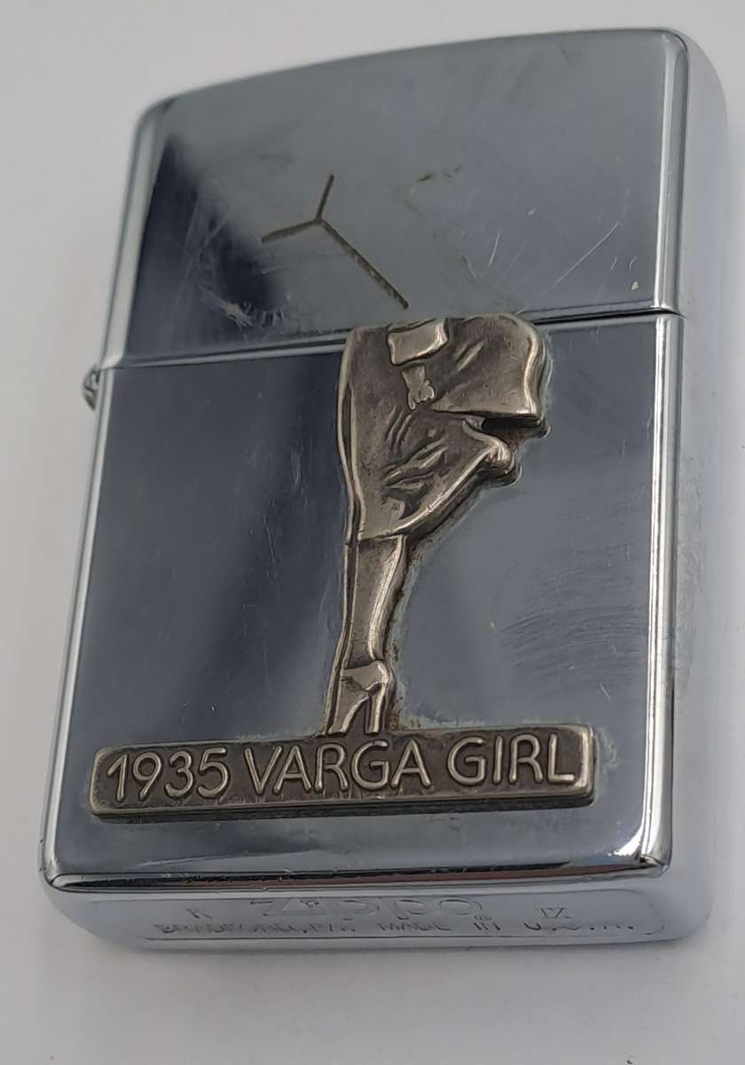 1993 Zippo Lighter with ONLY the Bottom Half of the 1835 Varga Girl -Need a service