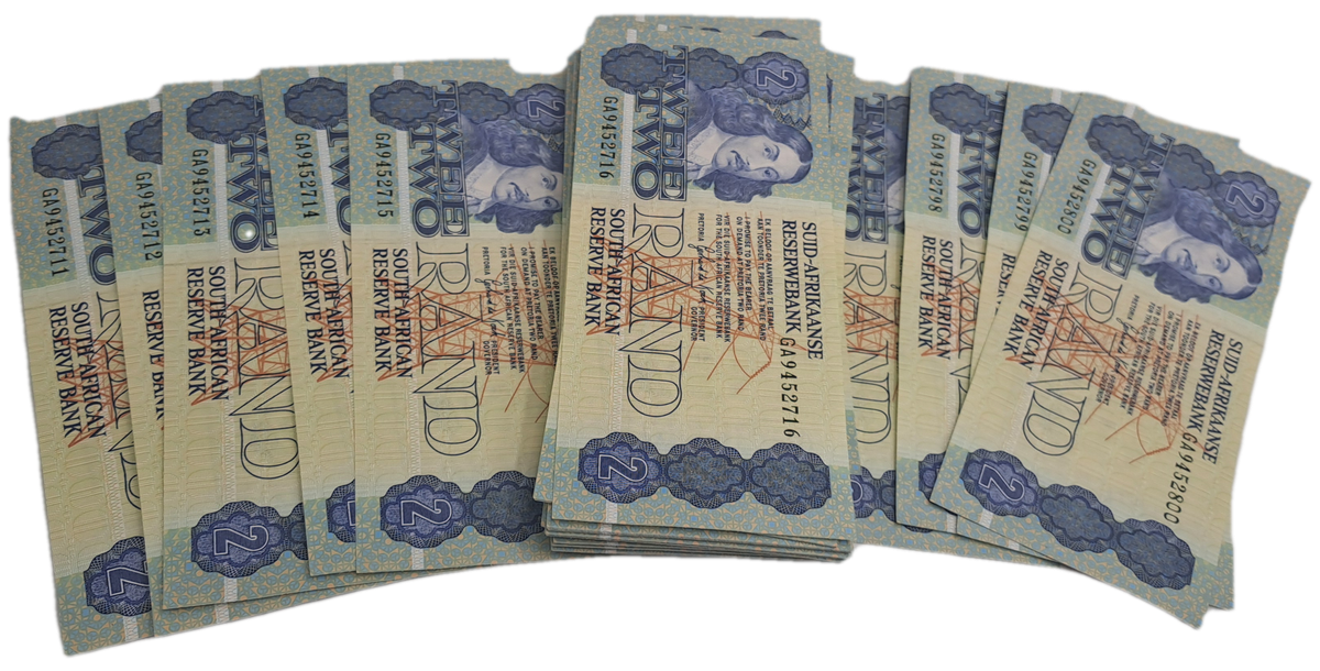 Lot of 90- 1989 Gerhard de Kock R2 Notes 3rd Issue in Sequence - Uncirculated BID PER NOTE