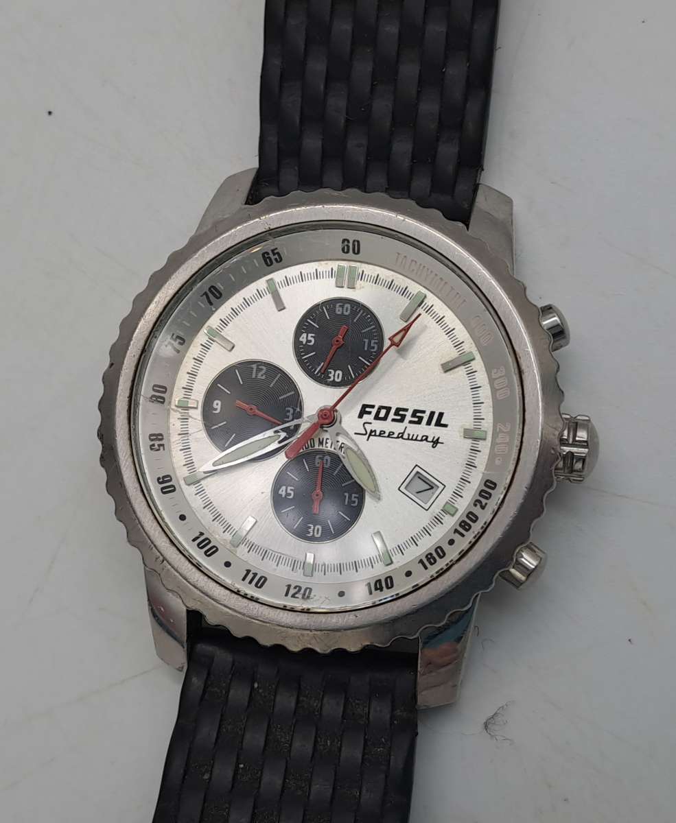 Pre-Owned Fossil Blue Speedway Mens Quartz 100m Watch -