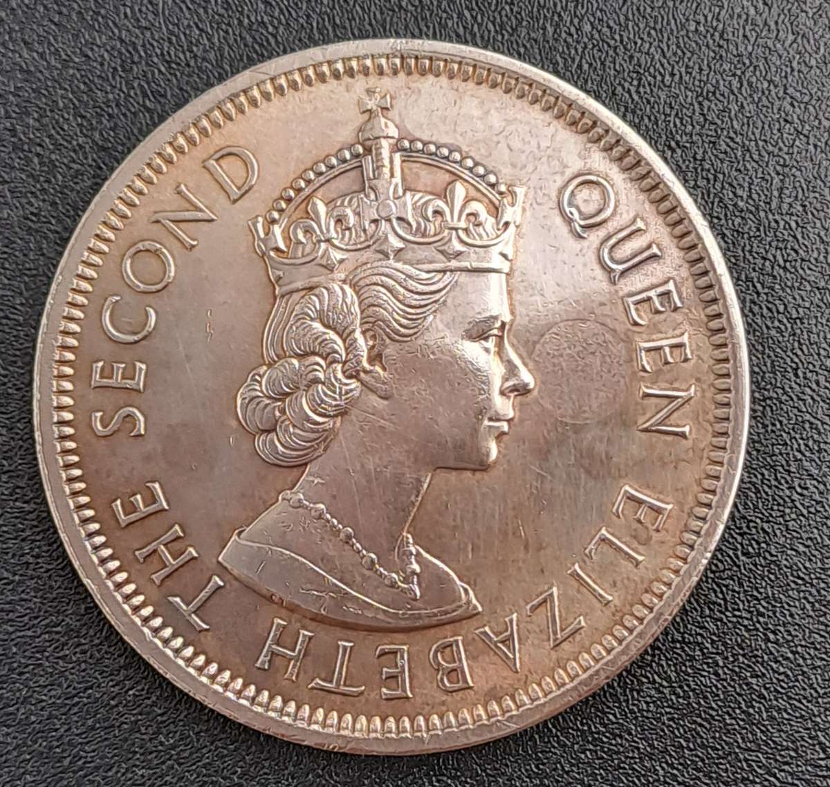 1960 Hong Kong 1 Dollar - Elizabeth II 1st portrait