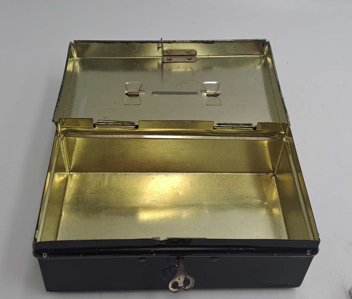 Vintage 1950's "Chad Valley" M.206 Money Tin with Key -Made in England