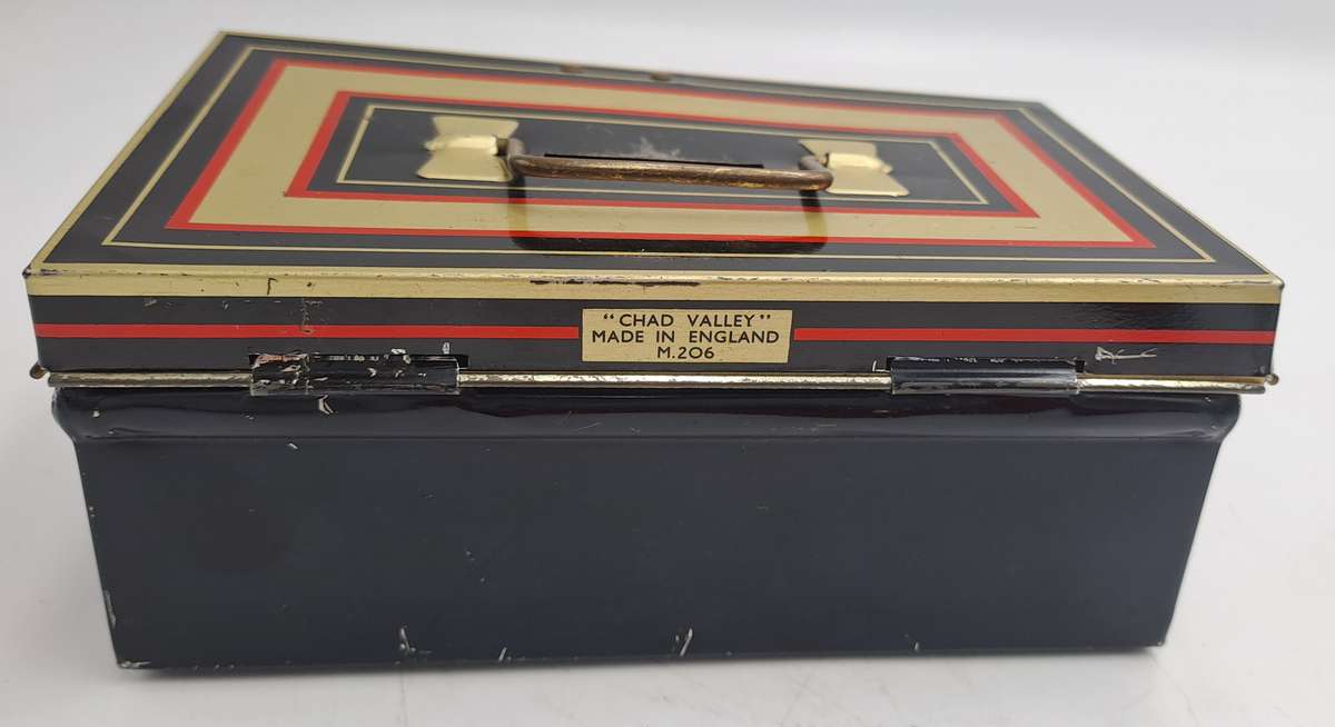 Vintage 1950's "Chad Valley" M.206 Money Tin with Key -Made in England