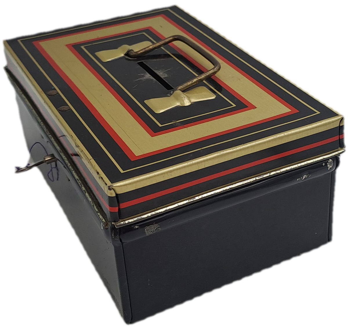 Vintage 1950's "Chad Valley" M.206 Money Tin with Key -Made in England