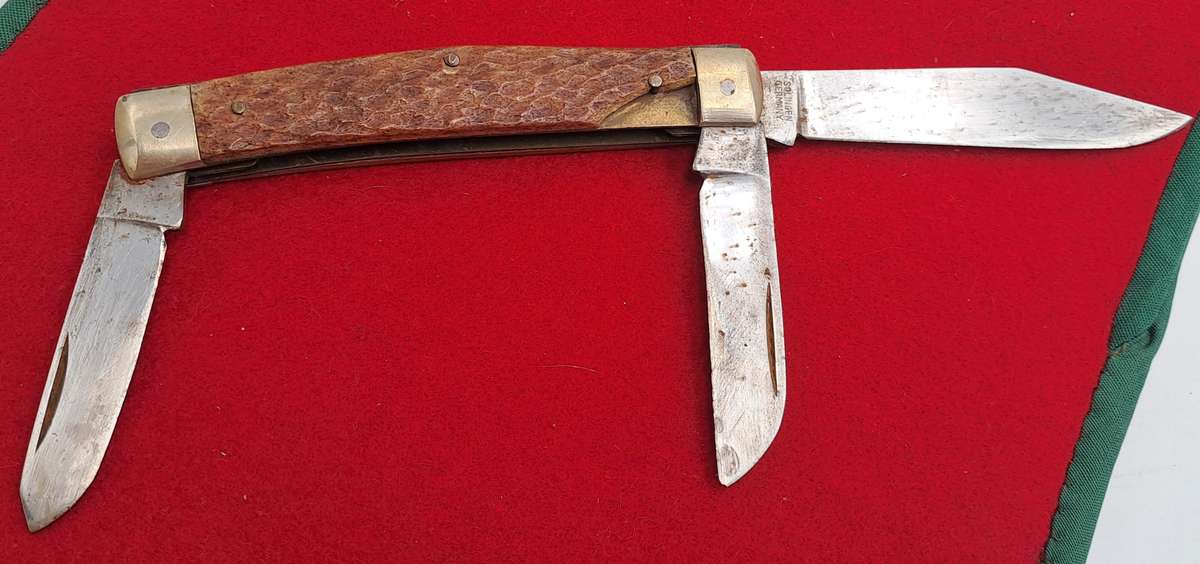 Vintage 3 Blade Solingen Premium stock Pocket knife -made in Germany