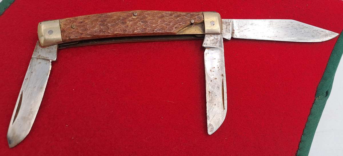 Vintage 3 Blade Solingen Premium stock Pocket knife -made in Germany