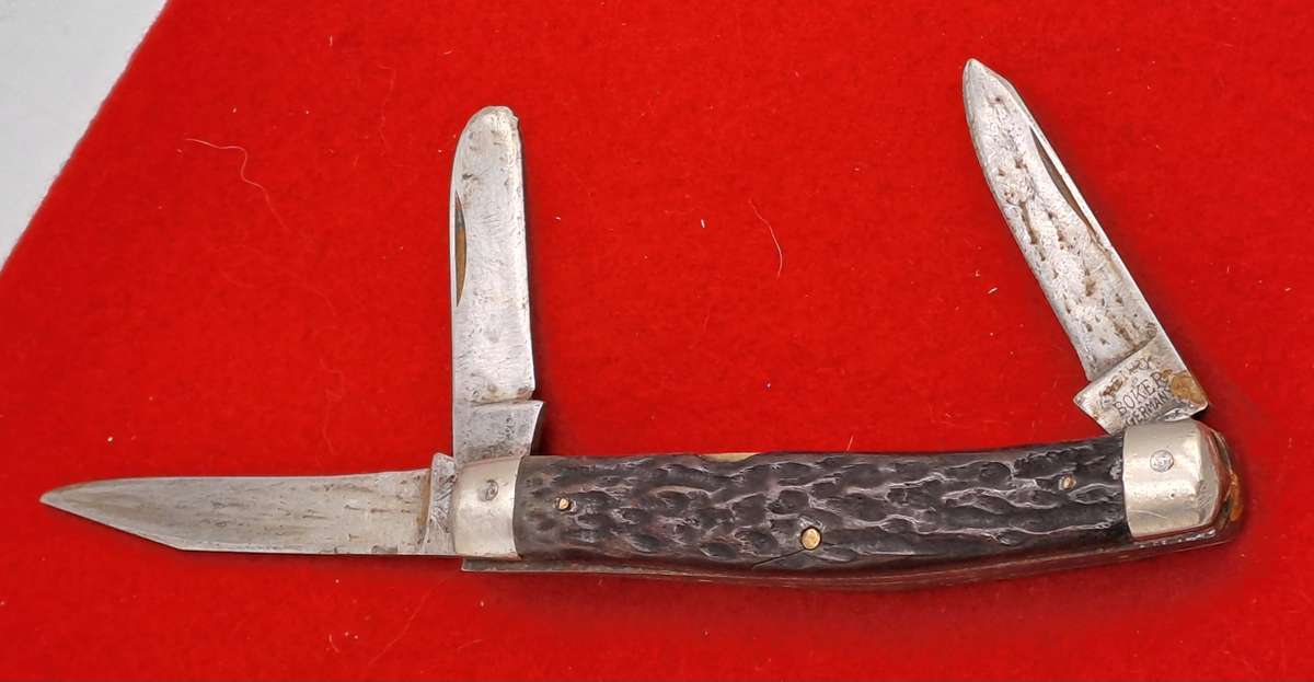 Vintage 3 Blade Henry Boker Pocket Knife -Made in Germany