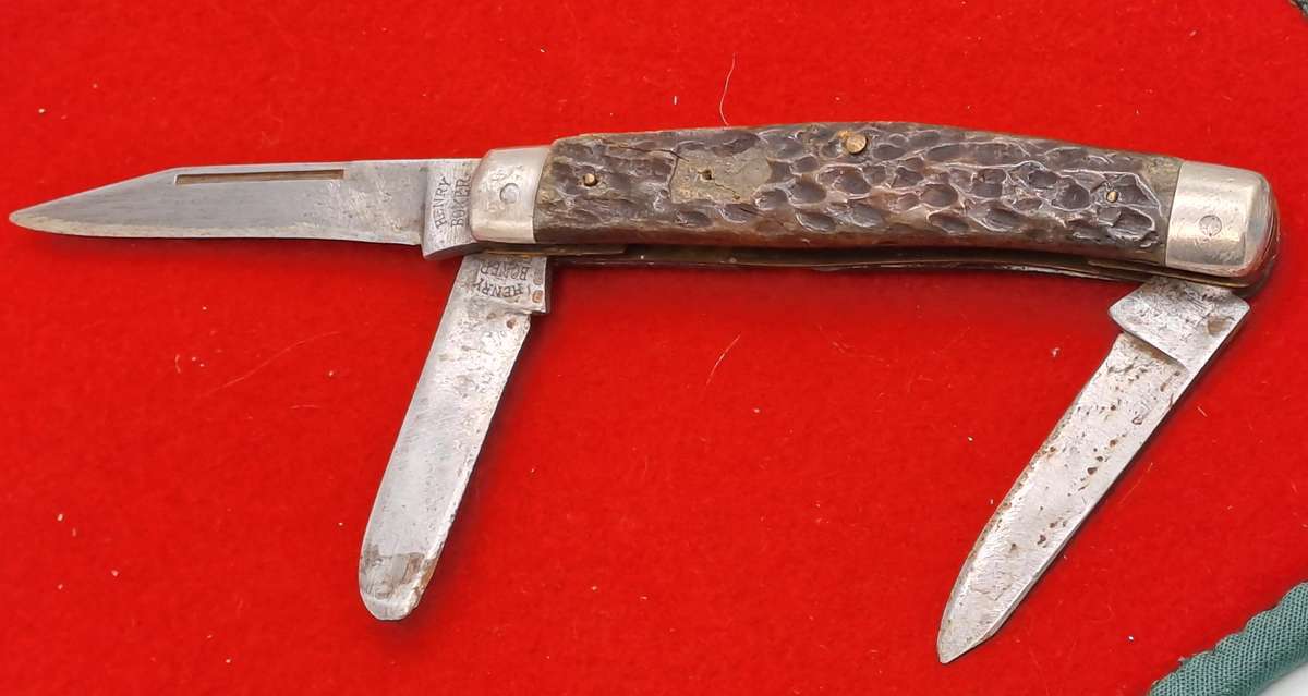 Vintage 3 Blade Henry Boker Pocket Knife -Made in Germany