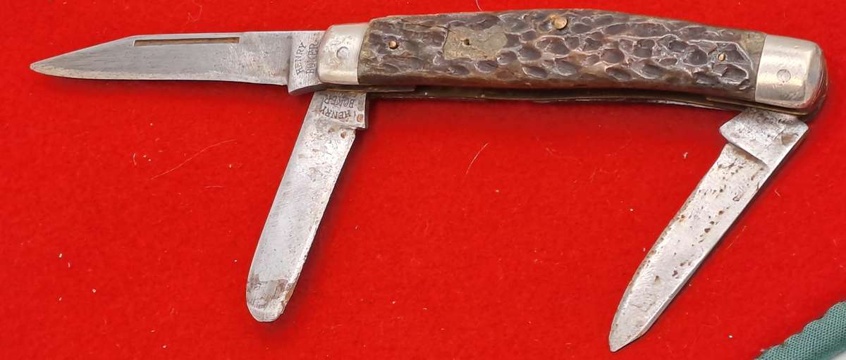 Vintage 3 Blade Henry Boker Pocket Knife -Made in Germany