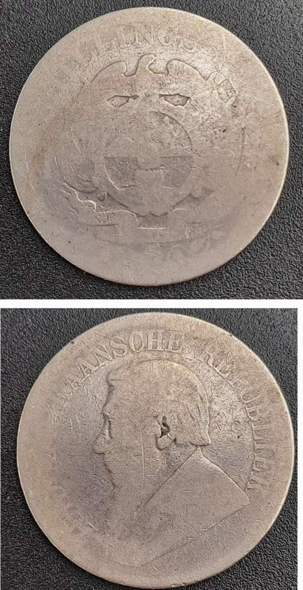 1892-1897 ZAR Silver 2½ Shillings South Africa  South Africa (pre-Union) see condition