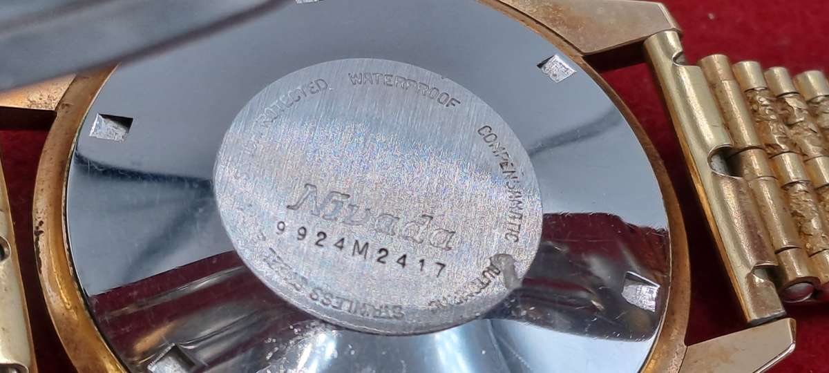 Vintage Swiss Made Nivada 21 Jewels Gold Plated Men's Automatic Watch -Working