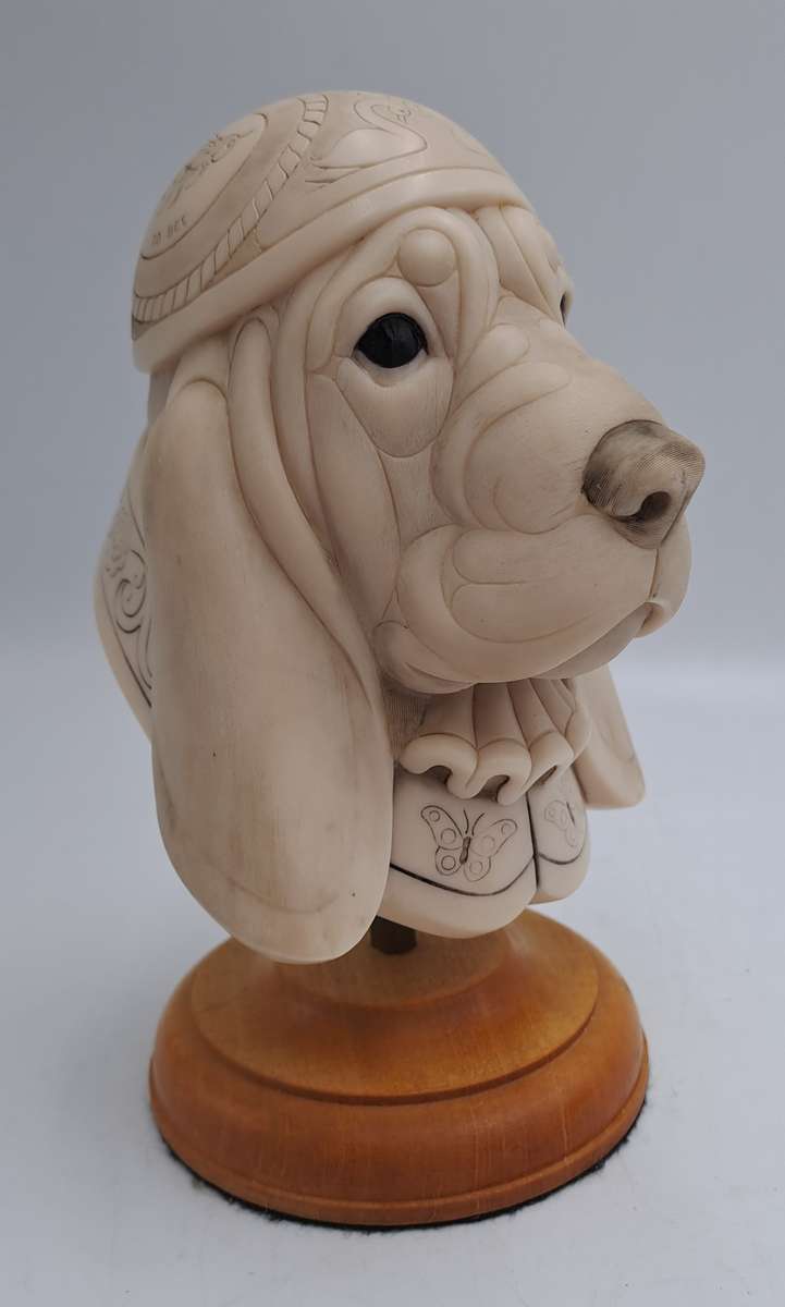 SUPER RARE!!! Original John Biccard Shakespeare Statue on Plinth-Crushed Marble 15cm tall