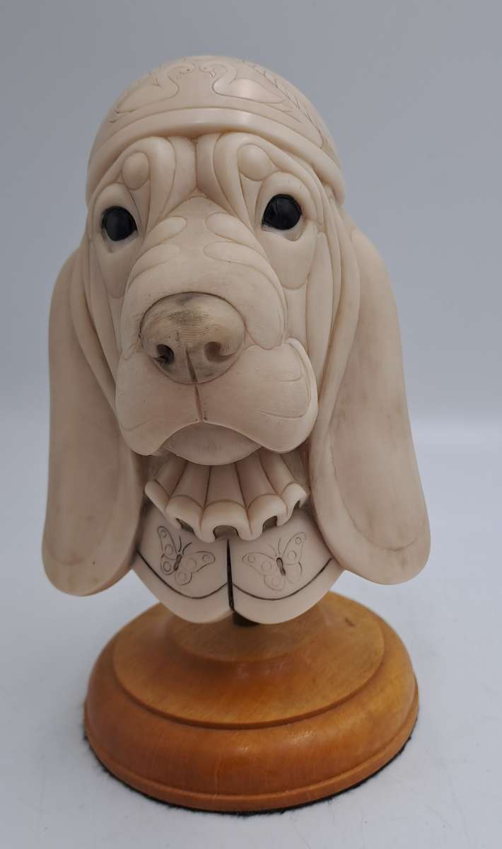 SUPER RARE!!! Original John Biccard Shakespeare Statue on Plinth-Crushed Marble 15cm tall