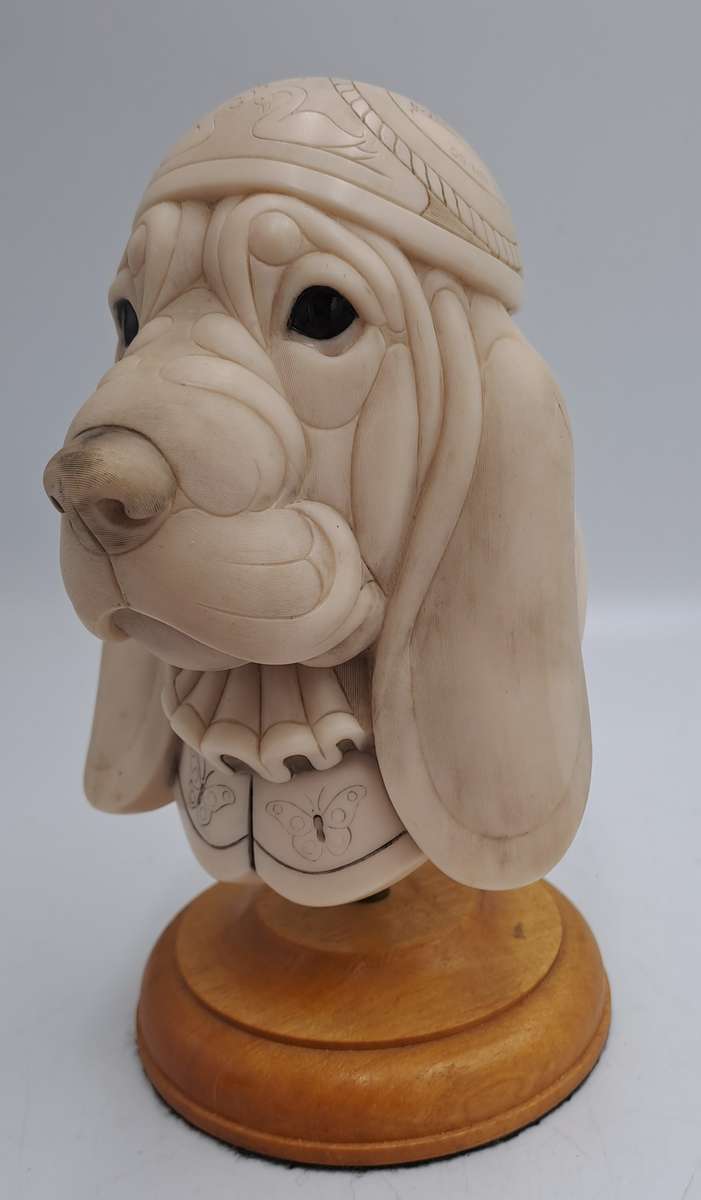 SUPER RARE!!! Original John Biccard Shakespeare Statue on Plinth-Crushed Marble 15cm tall