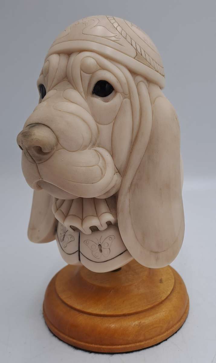 SUPER RARE!!! Original John Biccard Shakespeare Statue on Plinth-Crushed Marble 15cm tall