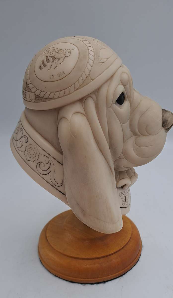 SUPER RARE!!! Original John Biccard Shakespeare Statue on Plinth-Crushed Marble 15cm tall