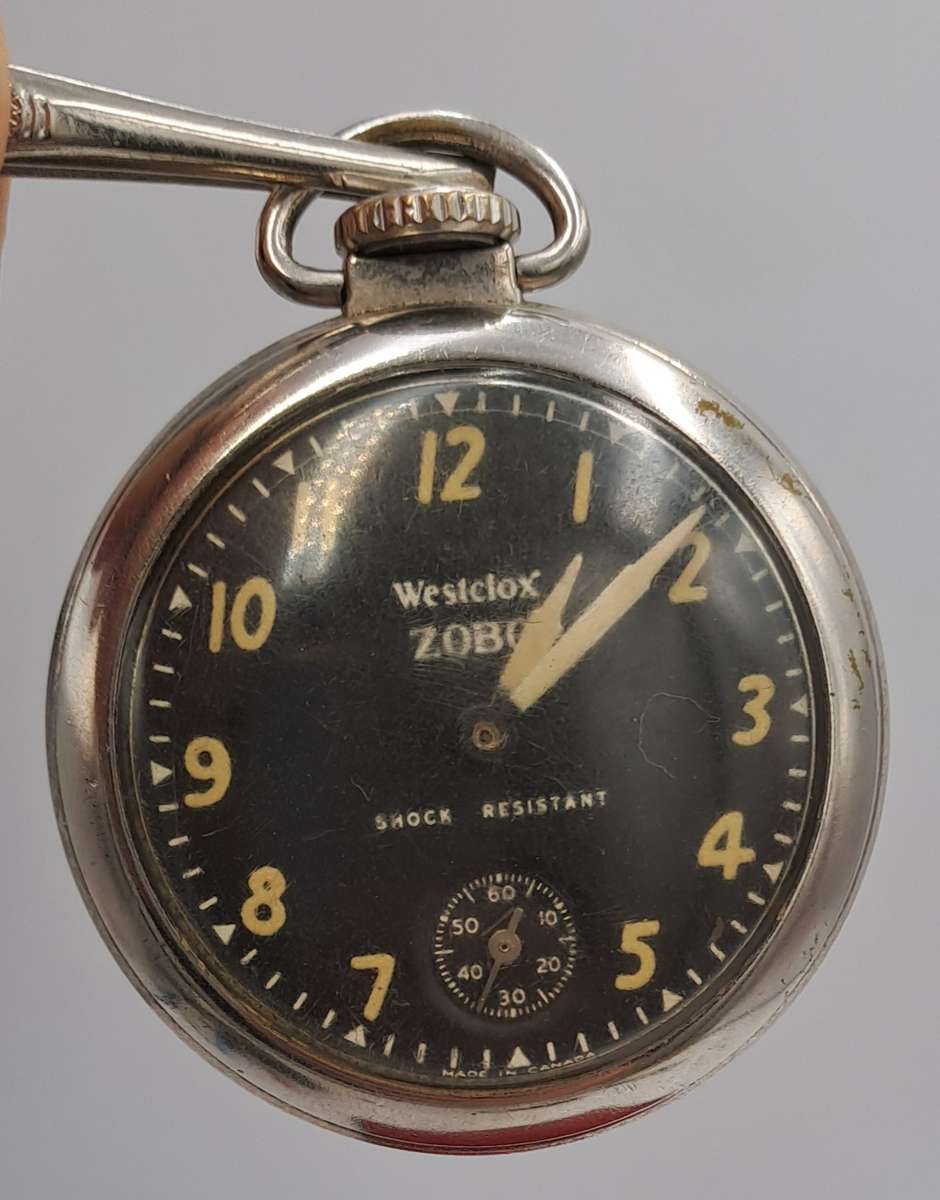 Vintage 1950's Westclox ZOBO Pocket Watch made in Canada - Working