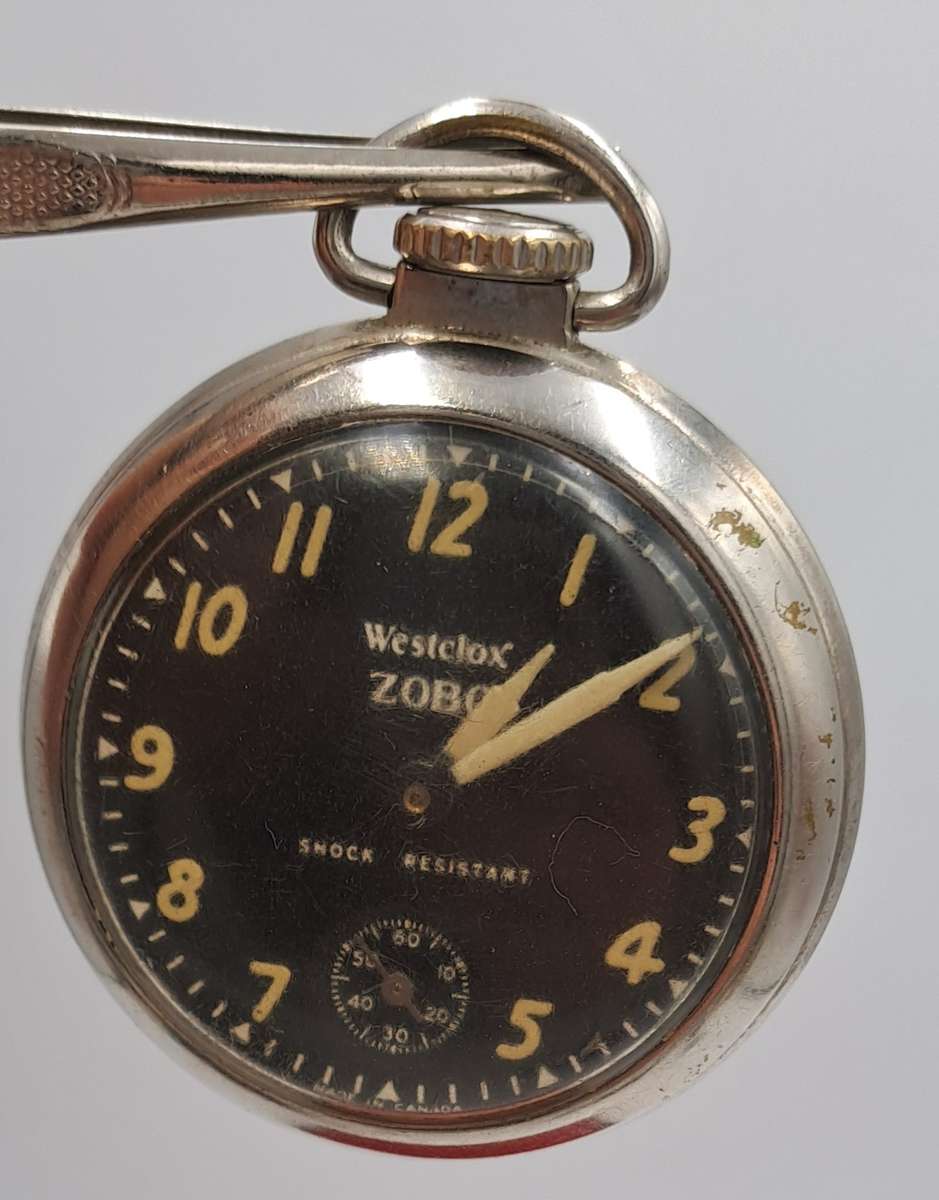 Vintage 1950's Westclox ZOBO Pocket Watch made in Canada - Working