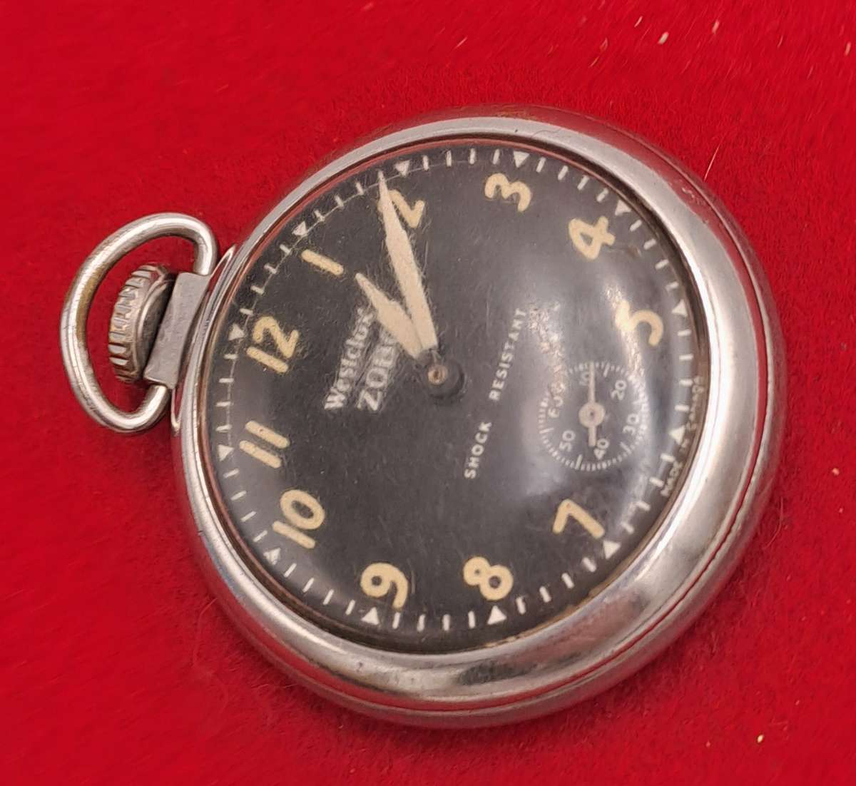 Vintage 1950's Westclox ZOBO Pocket Watch made in Canada - Working