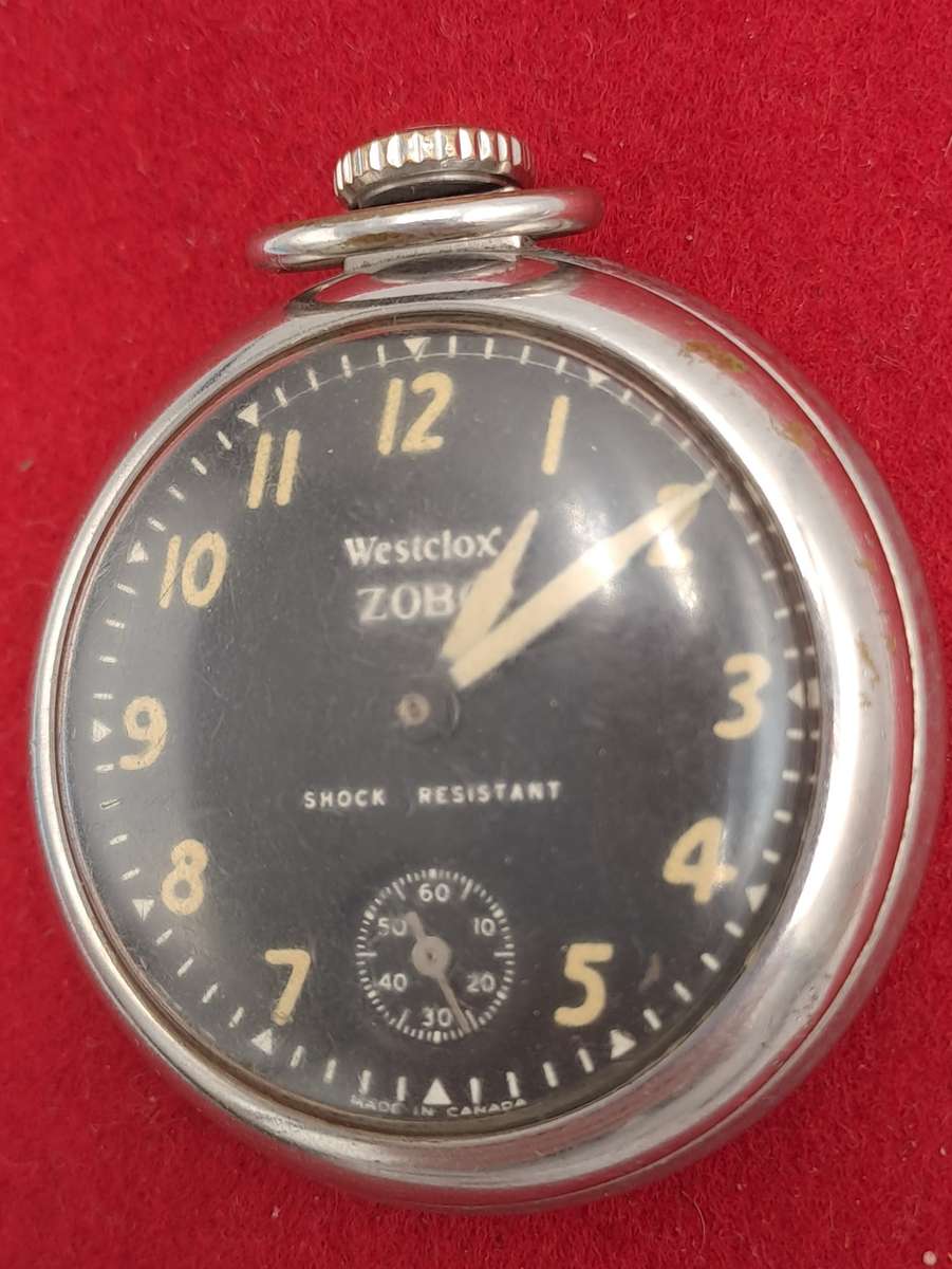 Vintage 1950's Westclox ZOBO Pocket Watch made in Canada - Working