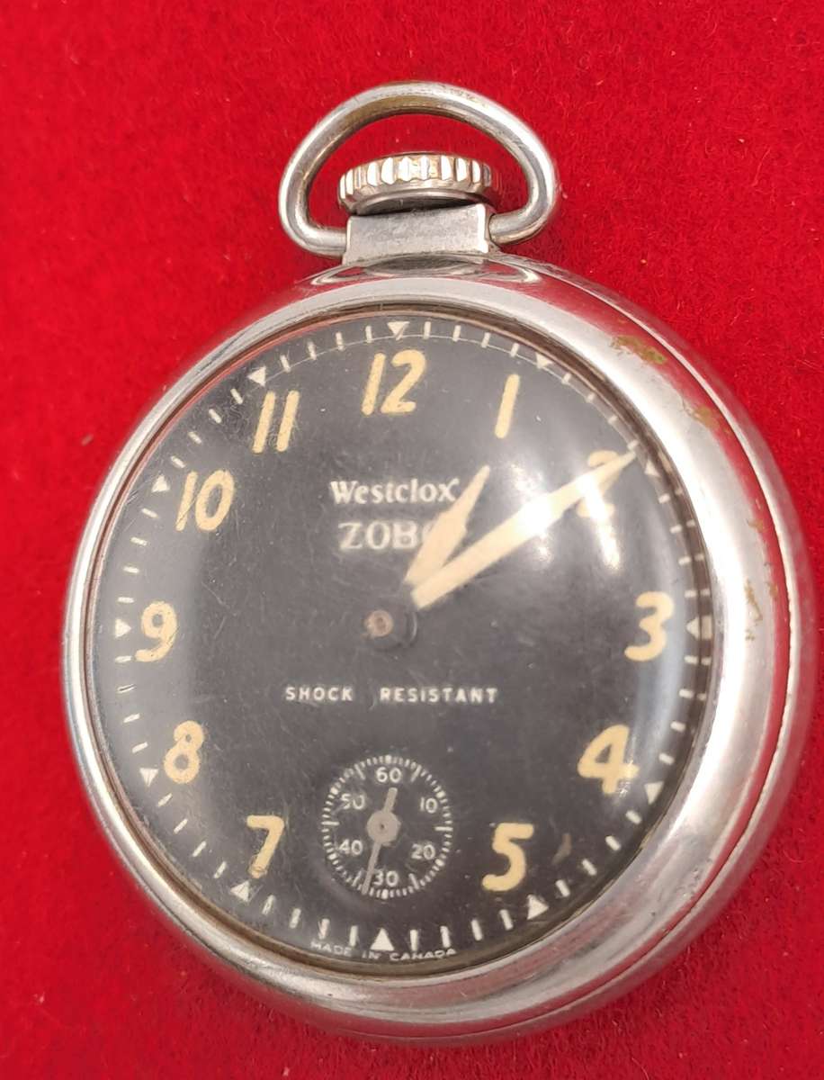 Vintage 1950's Westclox ZOBO Pocket Watch made in Canada - Working