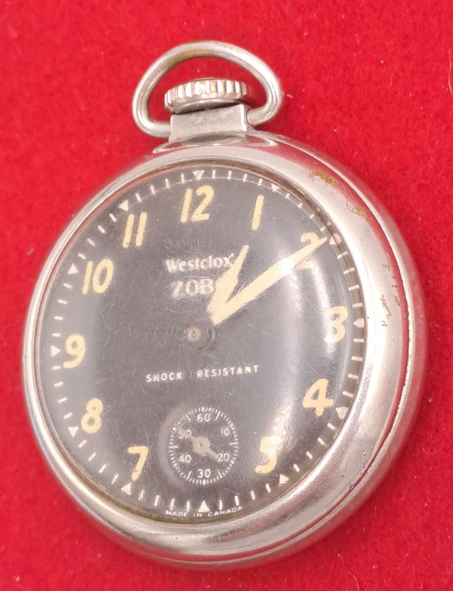 Vintage 1950's Westclox ZOBO Pocket Watch made in Canada - Working