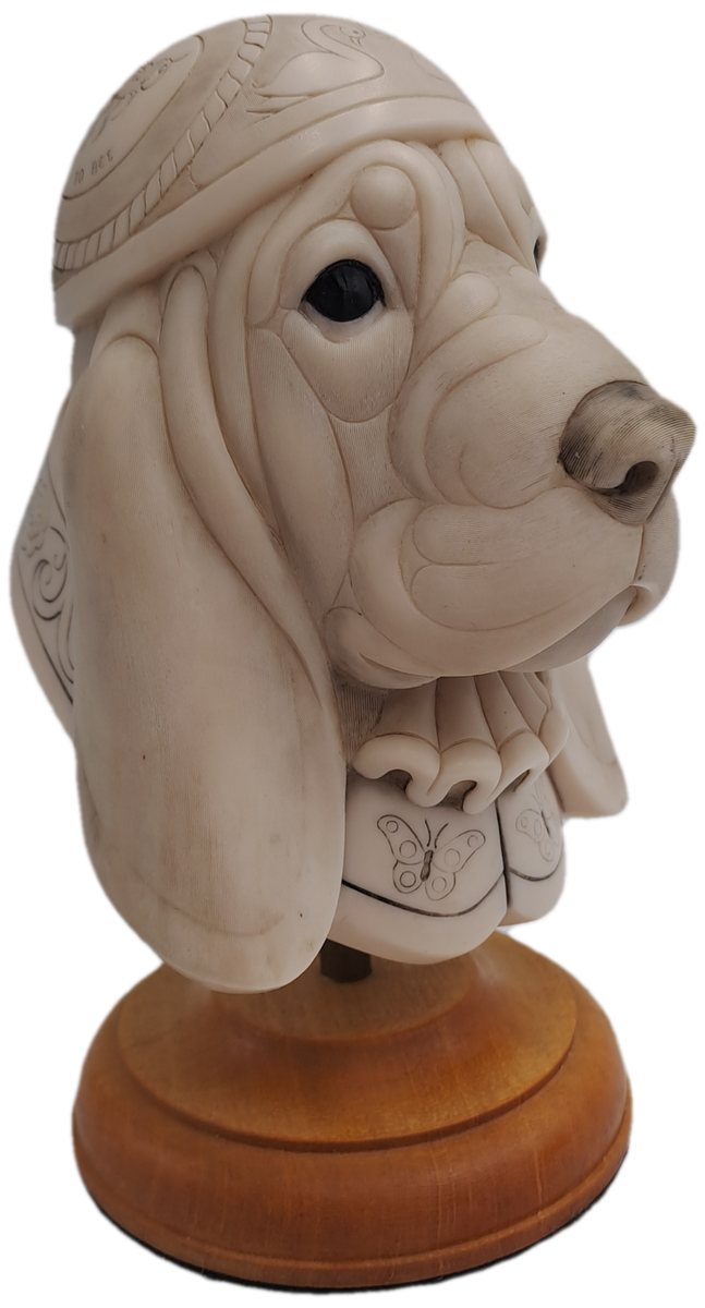 SUPER RARE!!! Original John Biccard Shakespeare Statue on Plinth-Crushed Marble 15cm tall