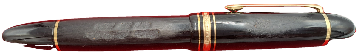 Pre-Owned Mont Blanc Fountain Pen with 4810 18kt 750 Gold Nib-Barrel and Cap DAMAGED