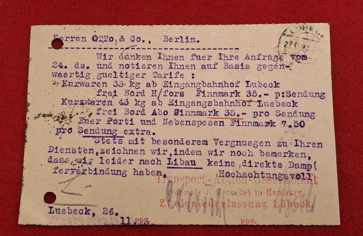 1923 German Postcard (see all Photo's)