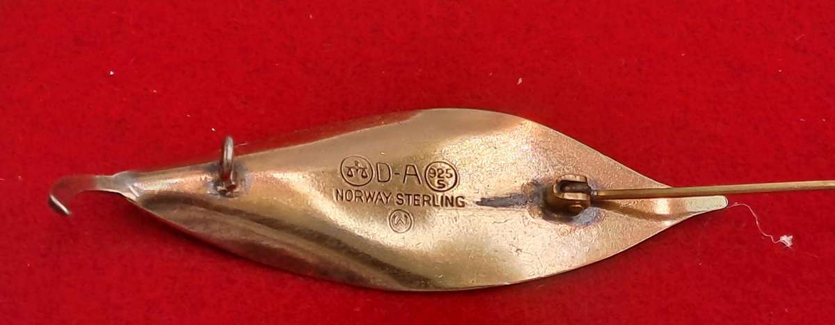 Vintage David Andersen Norway Sterling Silver & Enameled Leaf Designed Bracelet Earrings& Brooch set