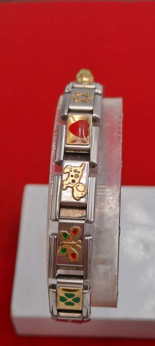 Pre-owned Nomination Bracelet -Italy -with 8 Charms