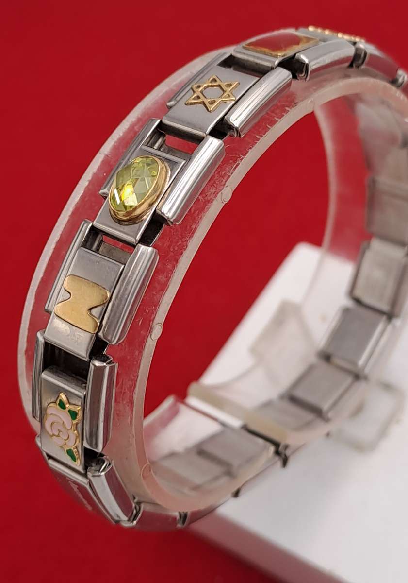 Pre-owned Nomination Bracelet -Italy -with 8 Charms