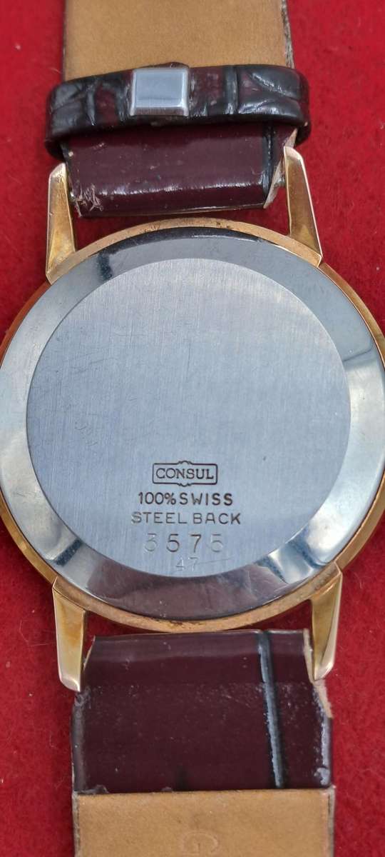 Vintage CONSUL Swiss Made Mechanical Men's Watch -Working