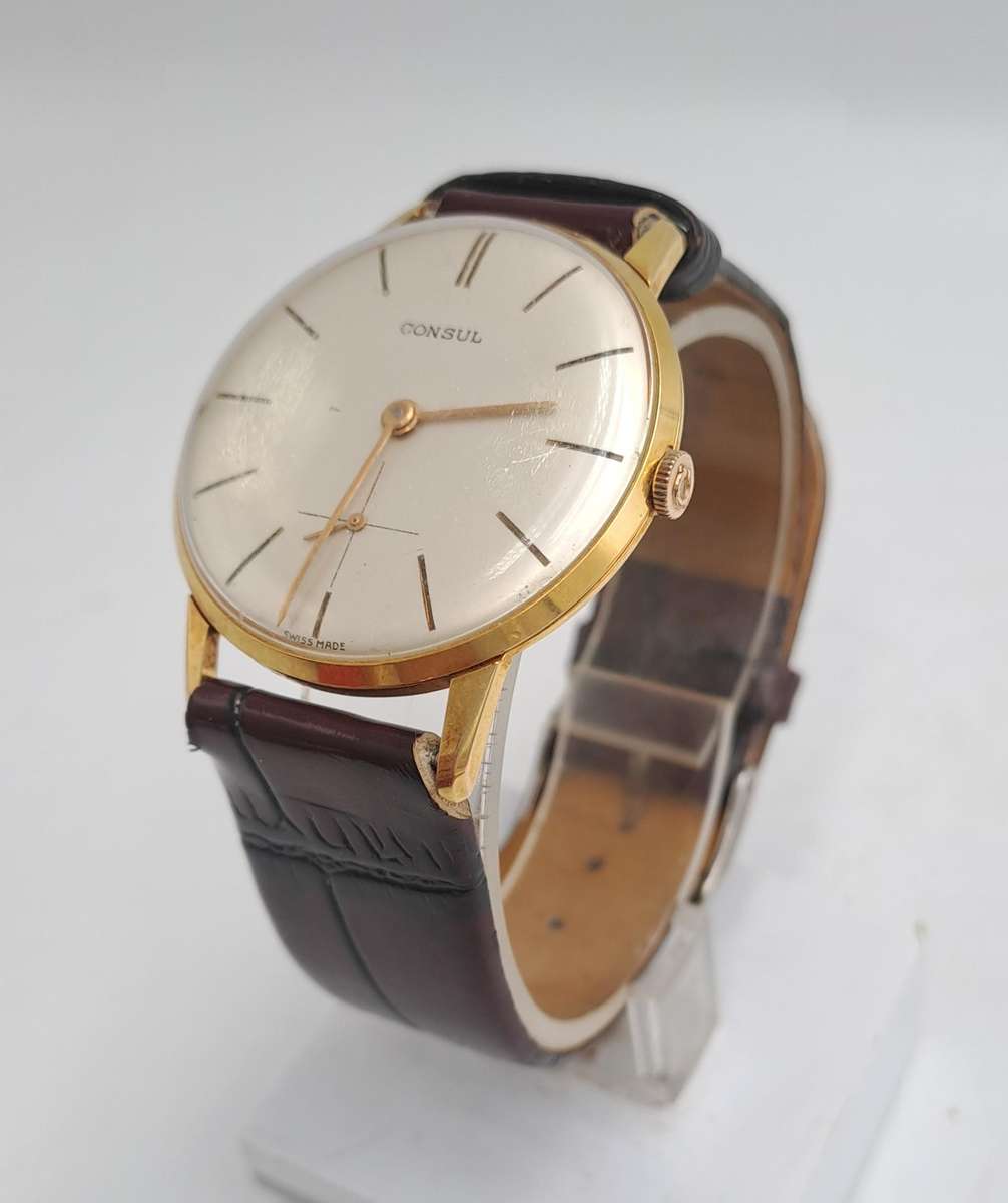 Vintage CONSUL Swiss Made Mechanical Men's Watch -Working