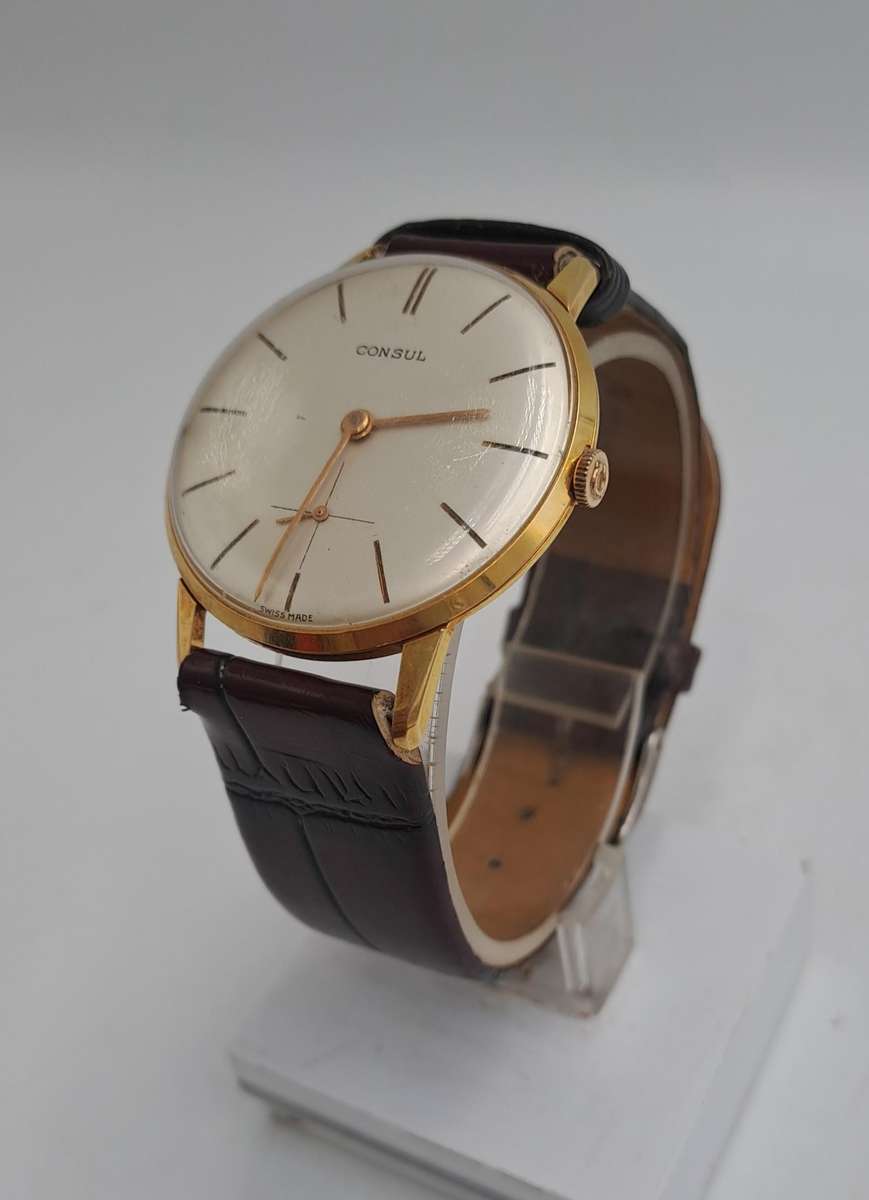 Vintage CONSUL Swiss Made Mechanical Men's Watch -Working