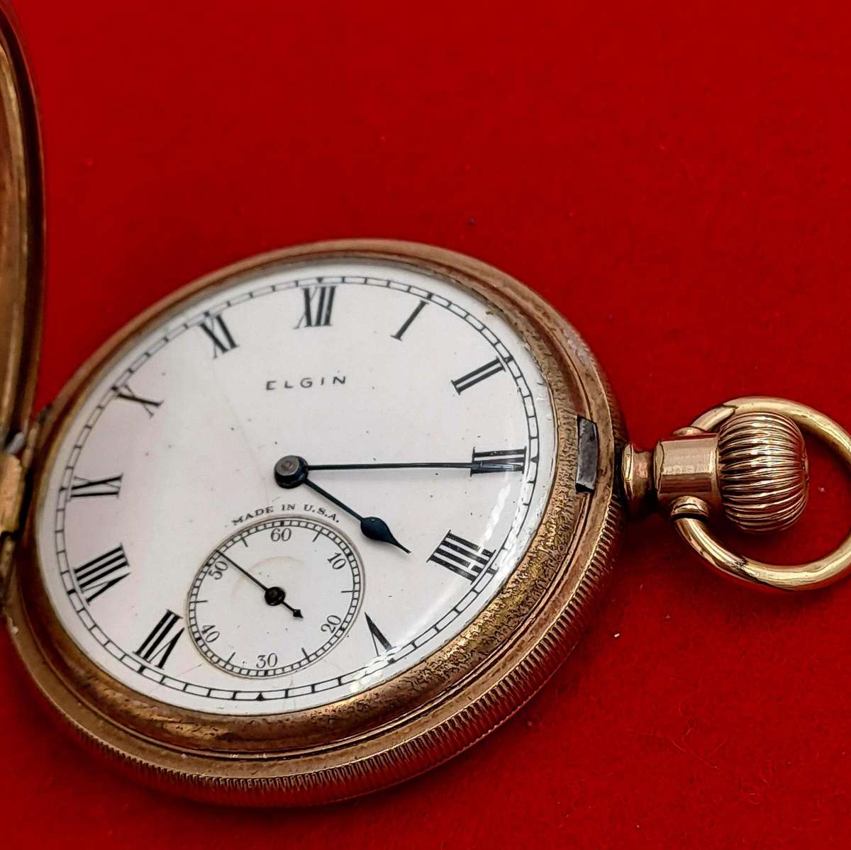 1920's Elgin Pocket Watch SN 30603152 7 Jewels Case No 4373899 USA- NOT Working