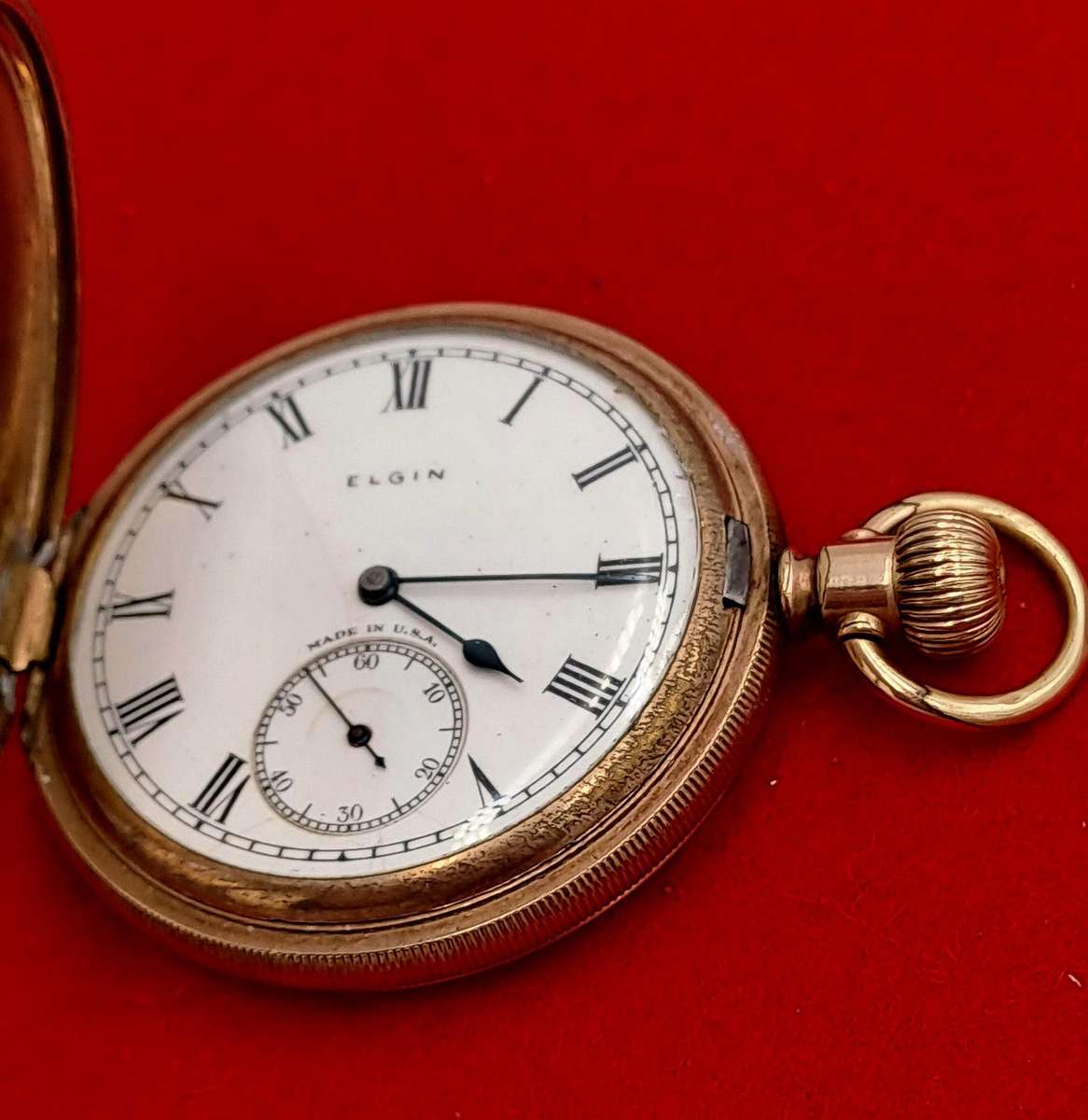 1920's Elgin Pocket Watch SN 30603152 7 Jewels Case No 4373899 USA- NOT Working