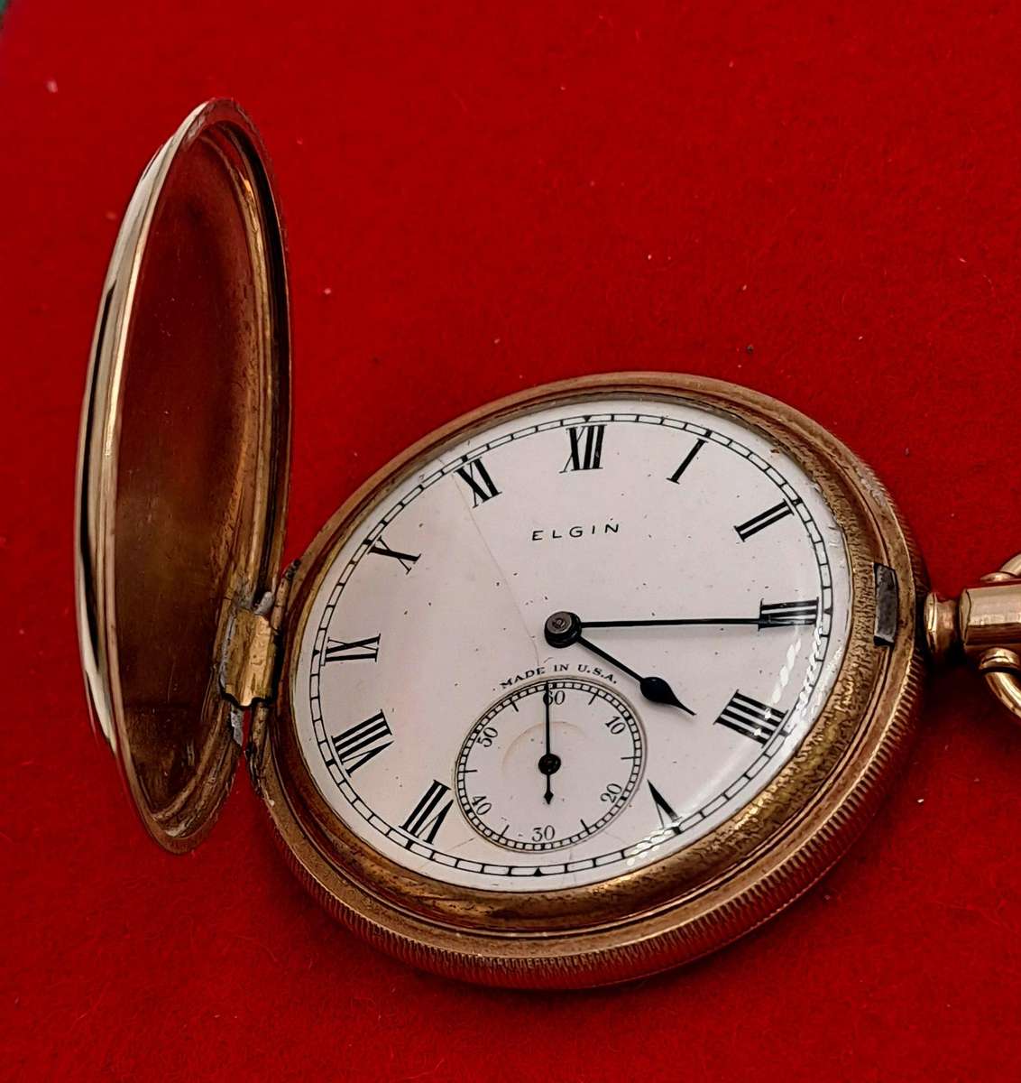 1920's Elgin Pocket Watch SN 30603152 7 Jewels Case No 4373899 USA- NOT Working