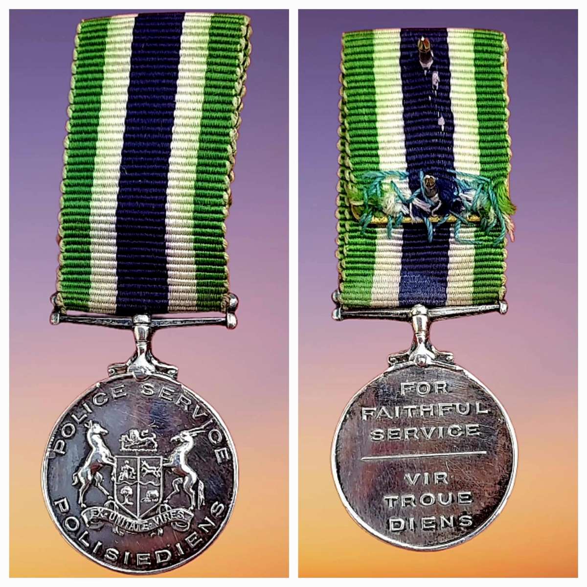 South Africa  Police Service MINI medal for Faithful Service 20mm